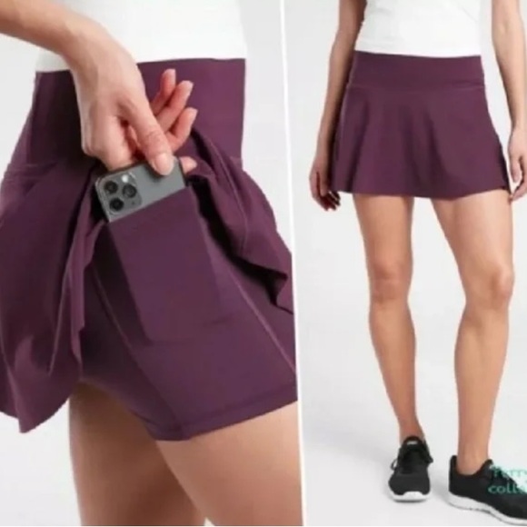 Athleta Pants - Athleta Purple Ace Tennis 13.5” Skort Sz XL Golf Pickleball Outdoors Skirt Short